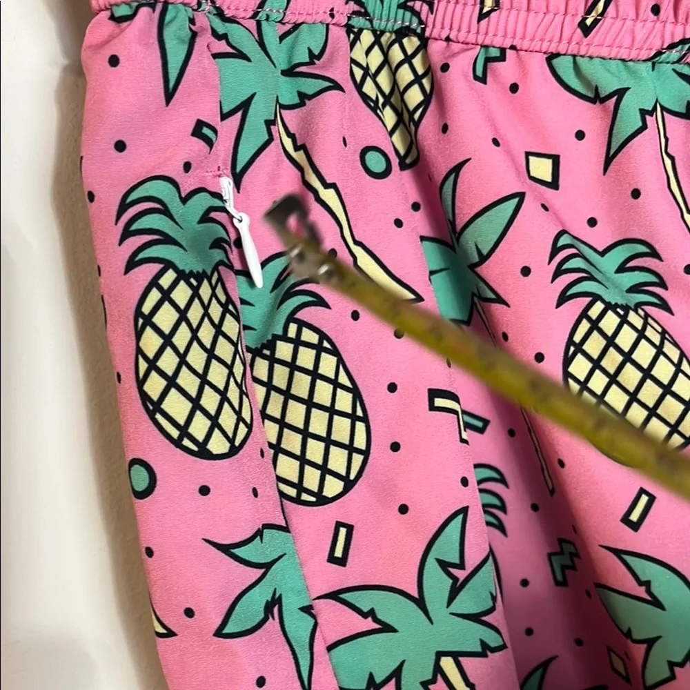 Maamgic Pink Pineapple Print Swim Trunk Shorts - Size M